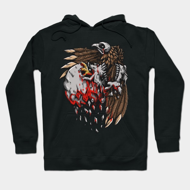 Broken Eagle Hoodie by phsycartwork